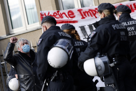 Coronademo in Düsseldorf