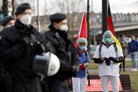 Coronademo in Düsseldorf