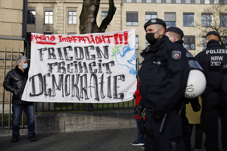 Coronademo in Düsseldorf