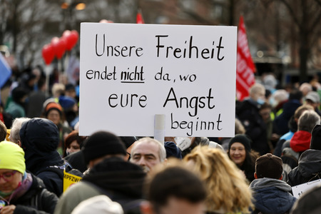 Coronademo in Düsseldorf