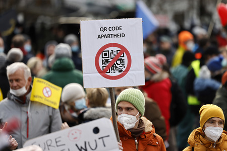 Coronademo in Düsseldorf