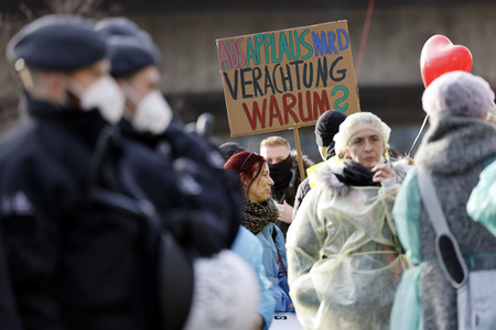 Coronademo in Düsseldorf