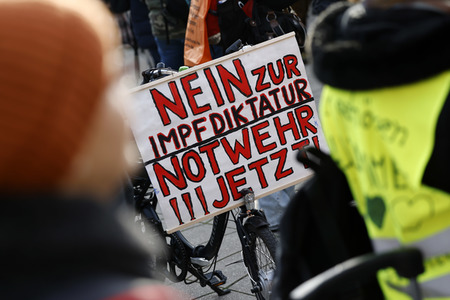 Coronademo in Düsseldorf