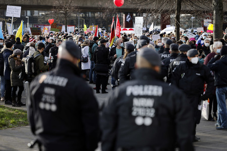 Coronademo in Düsseldorf