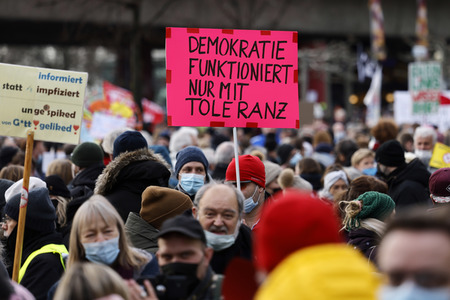 Coronademo in Düsseldorf