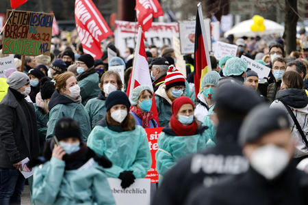 Coronademo in Düsseldorf