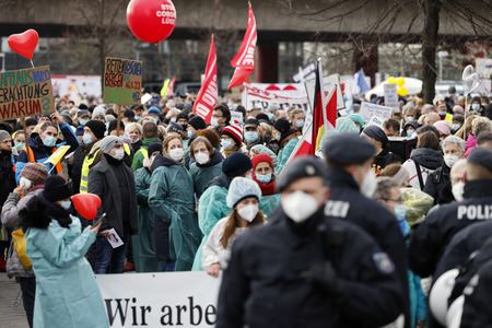 Coronademo in Düsseldorf