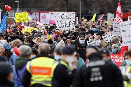 Coronademo in Düsseldorf