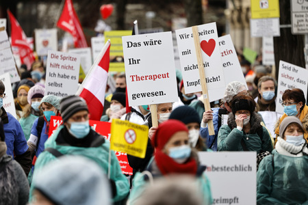 Coronademo in Düsseldorf