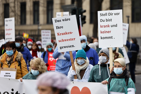 Coronademo in Düsseldorf