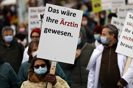 Coronademo in Düsseldorf