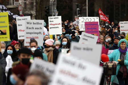 Coronademo in Düsseldorf