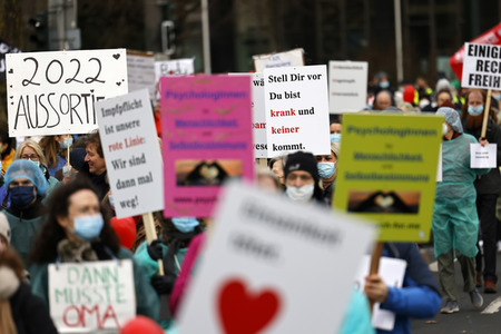 Coronademo in Düsseldorf