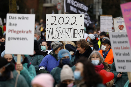 Coronademo in Düsseldorf