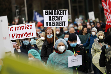 Coronademo in Düsseldorf