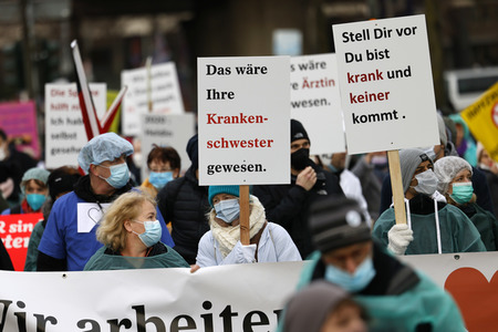 Coronademo in Düsseldorf