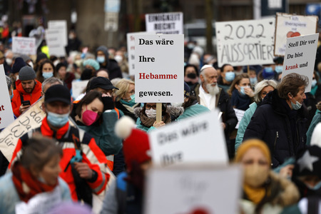 Coronademo in Düsseldorf