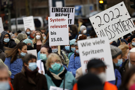 Coronademo in Düsseldorf