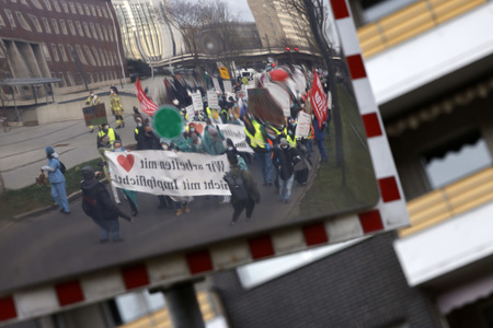 Coronademo in Düsseldorf