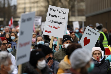 Coronademo in Düsseldorf