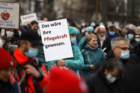 Coronademo in Düsseldorf