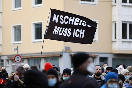 Coronademo in Düsseldorf