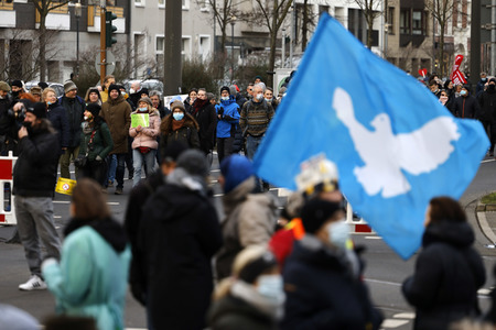 Coronademo in Düsseldorf