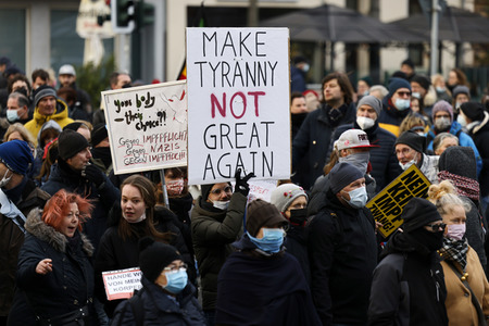 Coronademo in Düsseldorf