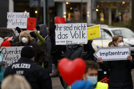 Coronademo in Düsseldorf