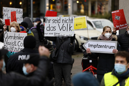 Coronademo in Düsseldorf