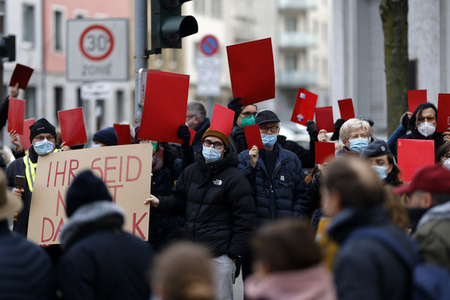 Coronademo in Düsseldorf