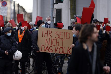 Coronademo in Düsseldorf