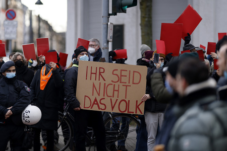 Coronademo in Düsseldorf