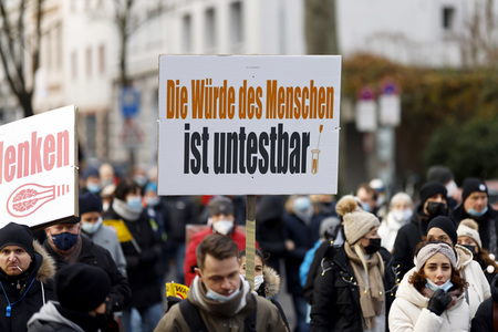 Coronademo in Düsseldorf