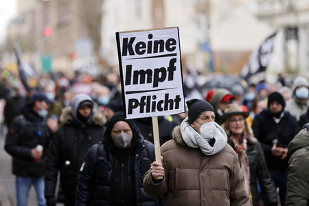 Coronademo in Düsseldorf