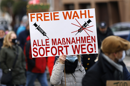 Coronademo in Düsseldorf