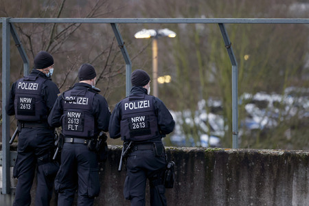 Sicherheitsmaßnahmen beim Drach Prozess in Köln