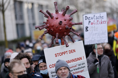 Coronademo in Düsseldorf