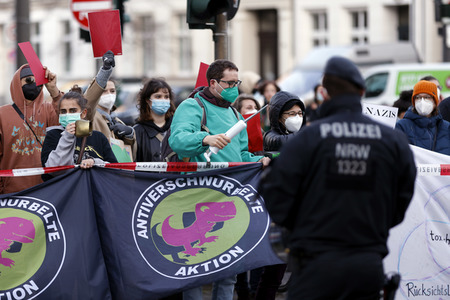 Coronademo in Düsseldorf