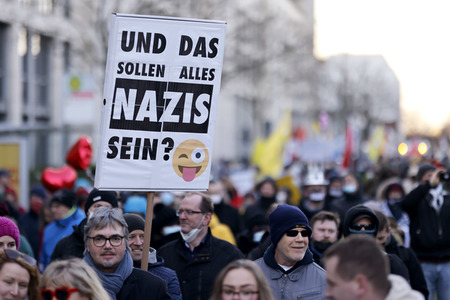 Coronademo in Düsseldorf