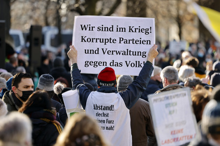 Coronademo in Düsseldorf