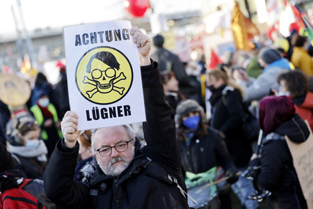 Coronademo in Düsseldorf