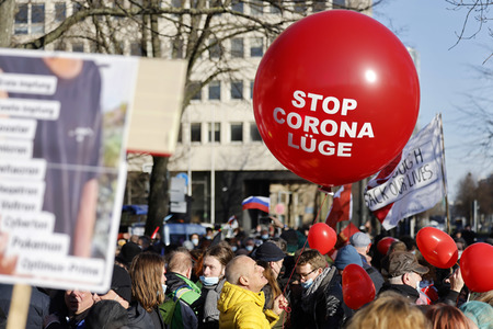Coronademo in Düsseldorf