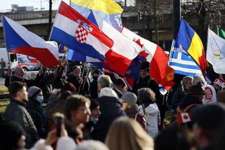 Coronademo in Düsseldorf