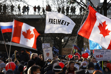 Coronademo in Düsseldorf