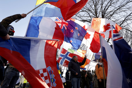 Coronademo in Düsseldorf