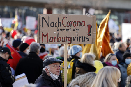 Coronademo in Düsseldorf