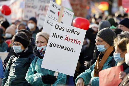 Coronademo in Düsseldorf