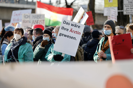 Coronademo in Düsseldorf