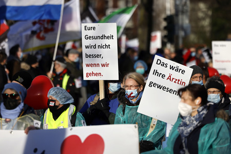 Coronademo in Düsseldorf